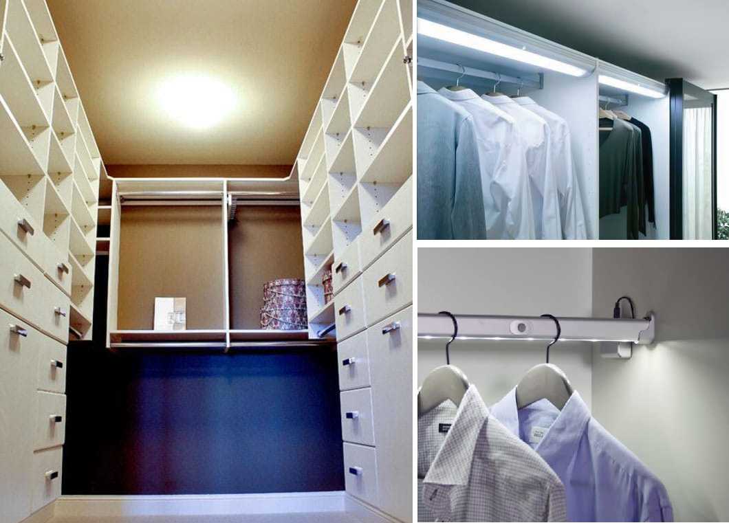 Свет и вентиляция в гардеробной необходимы для личного комфорта