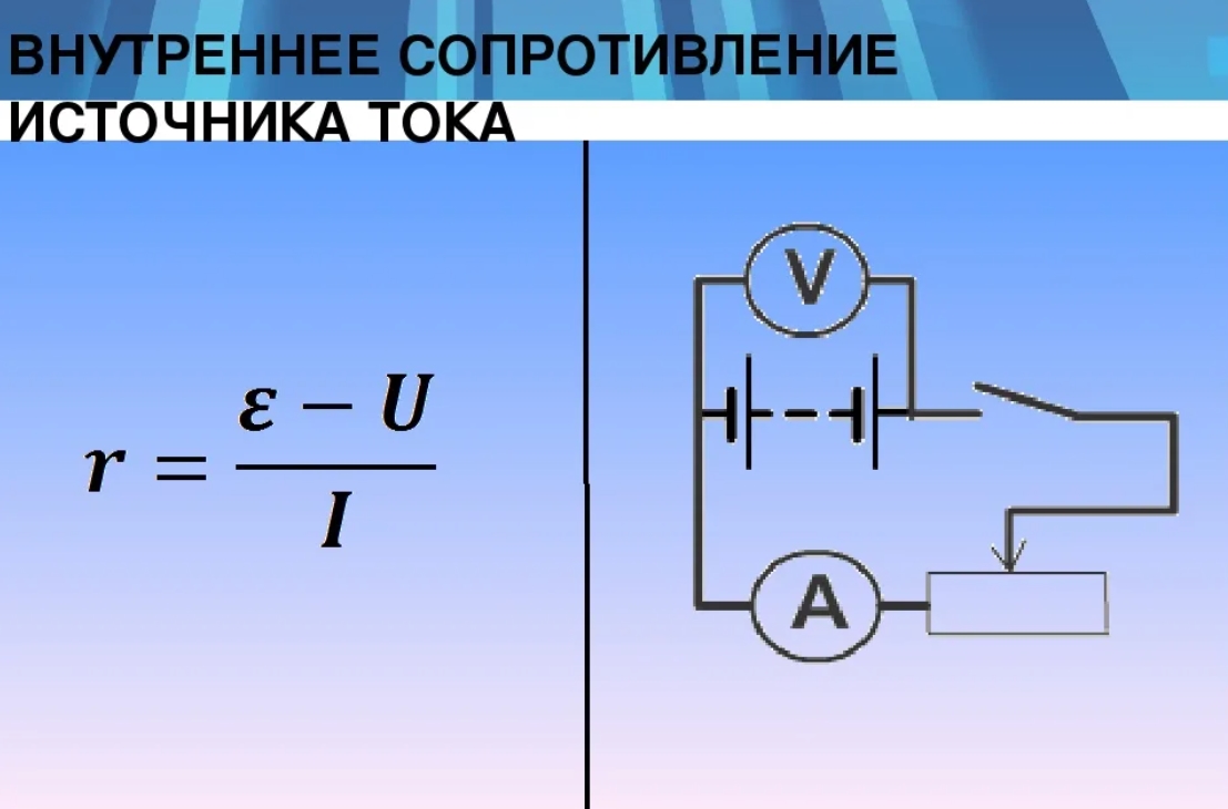 Нулевое внутреннее сопротивление. Как определить внутреннее сопротивление источника тока формула. Формула нахождения внутреннего сопротивления источника тока. Формула нахождения внутреннего сопротивления источника. Внутреннее сопротивление источника формула.