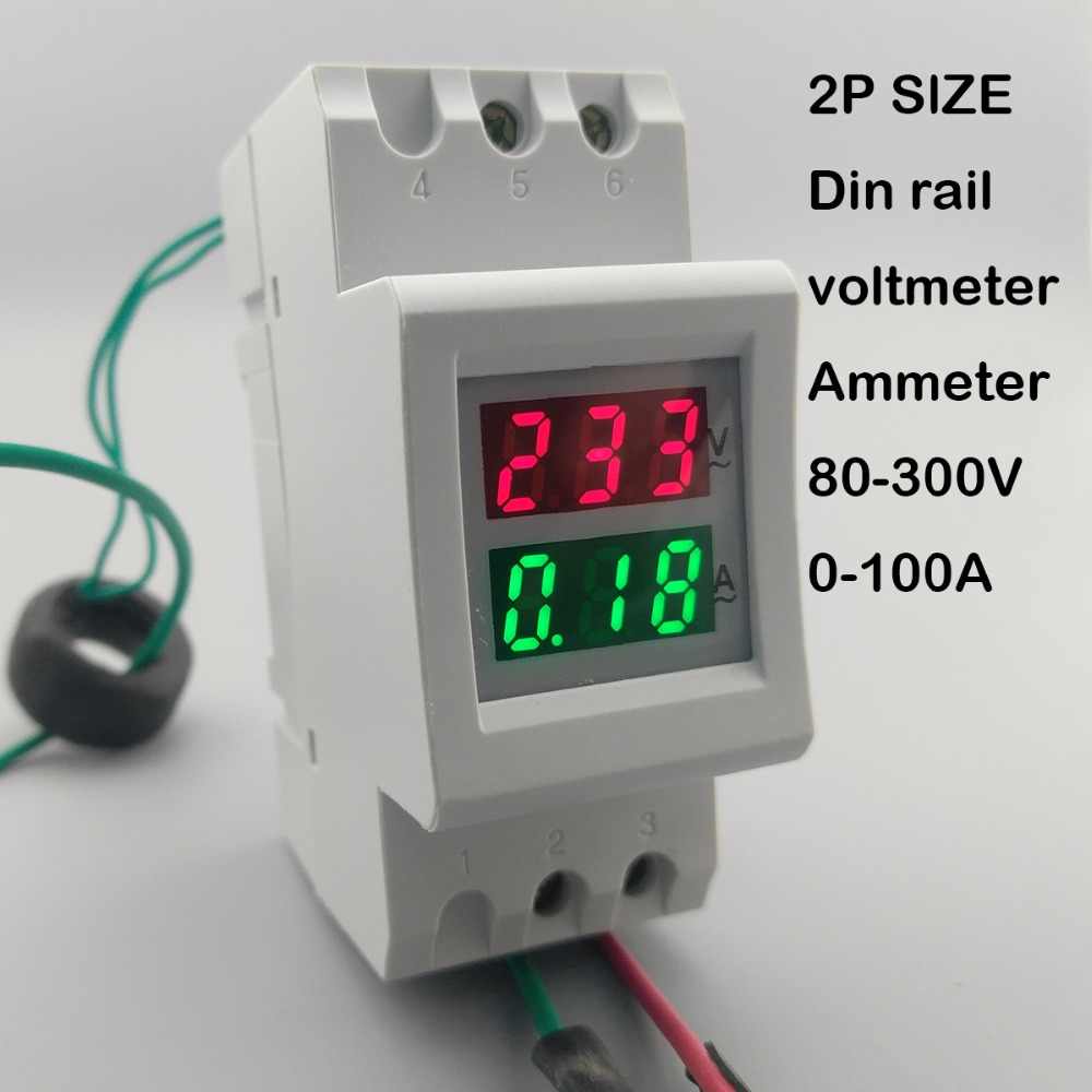 Амперметр/вольтметр (вольтамперметр, ампервольтметр) на дин рейку вар-м01 ас100-450в